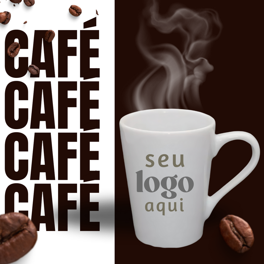 Kit 50 Caneca 230ml Personalizado Com Sua Marca BelaVista Caneca
