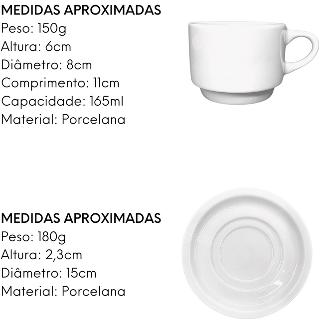 Xicara de Chá Santa Catarina em Porcelana 165ml Main Image