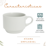 Kit 3 Xicara Chá 160ml Segunda Linha