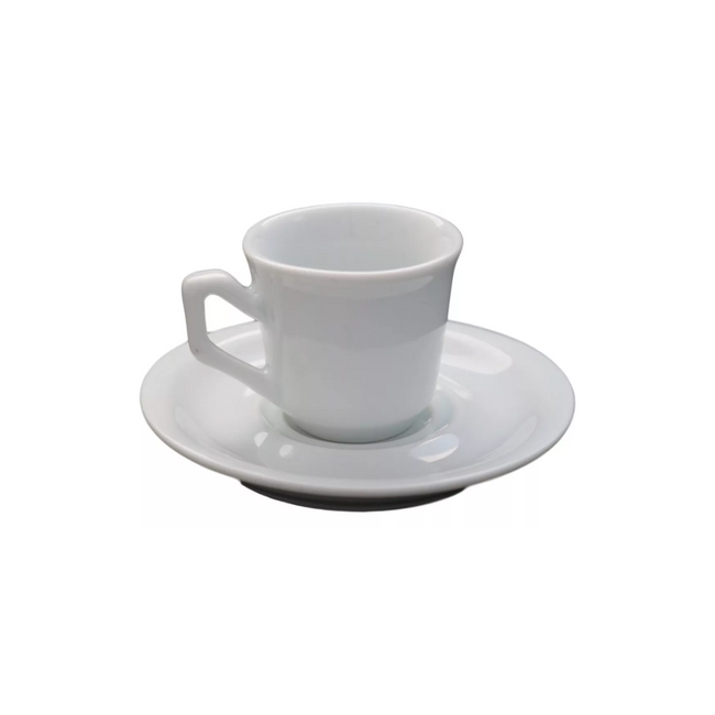 Xicara de Café Com Pires de Porcelana 55ml BelaVista Hover Image