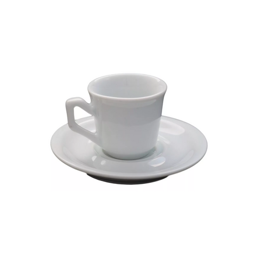 Xicara de Café Com Pires de Porcelana 55ml