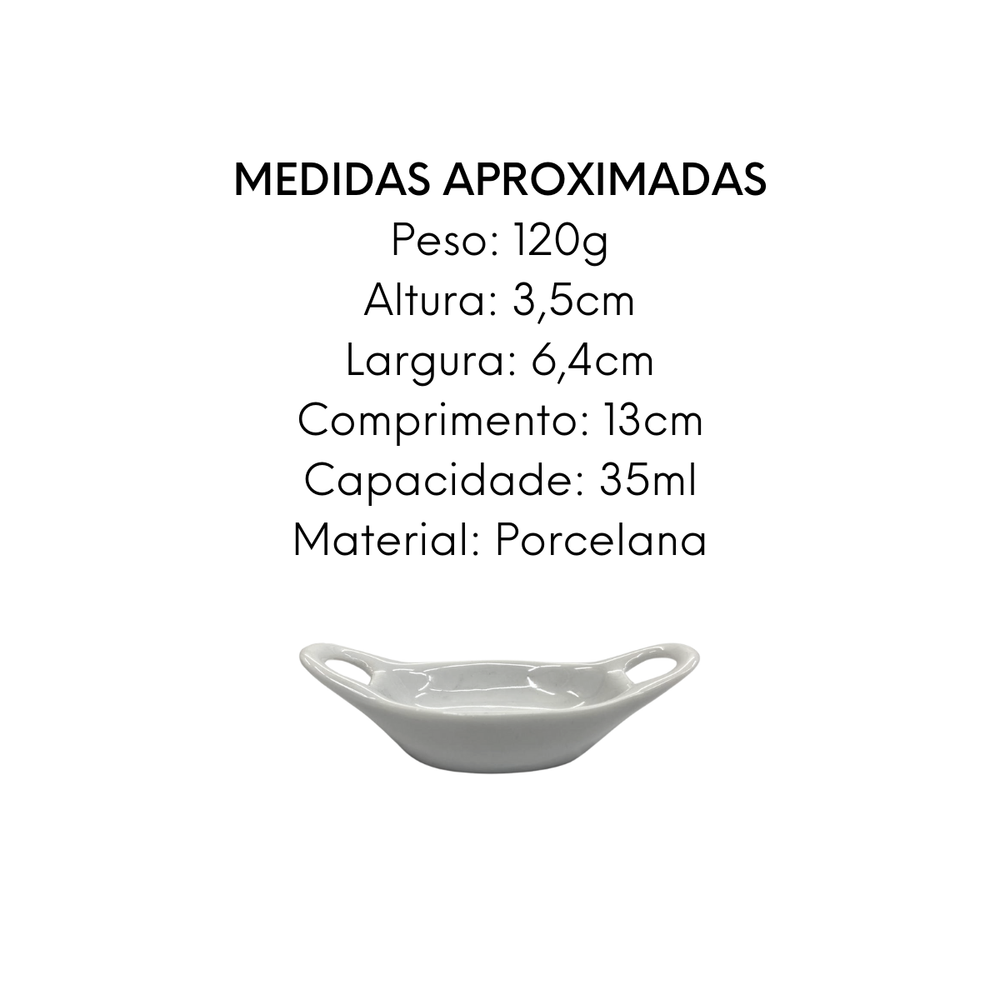 Cesto Servir Porcelana Buffet 35ml BelaVista