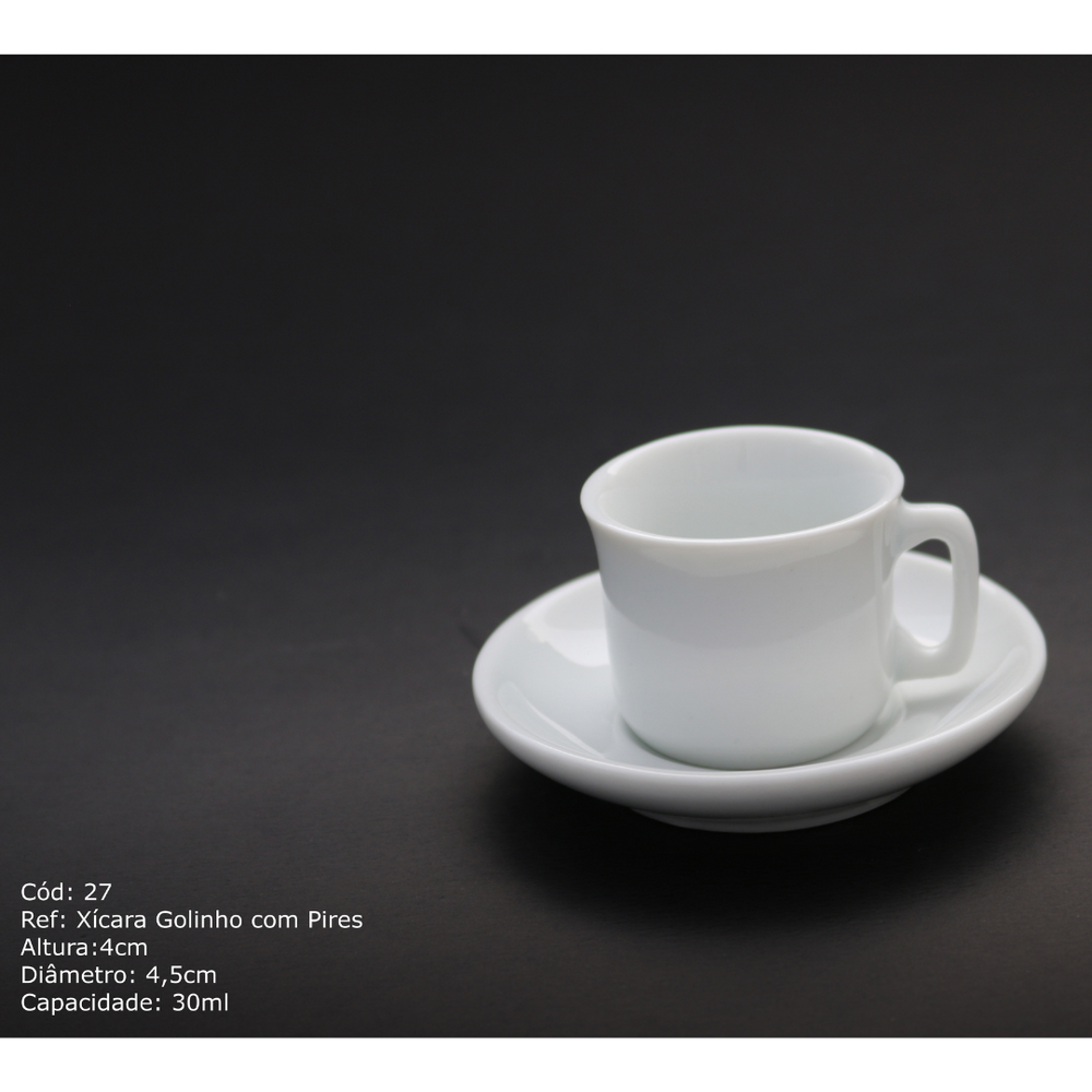 Xicara de Café Golinho 30ml C/ Pires BelaVista