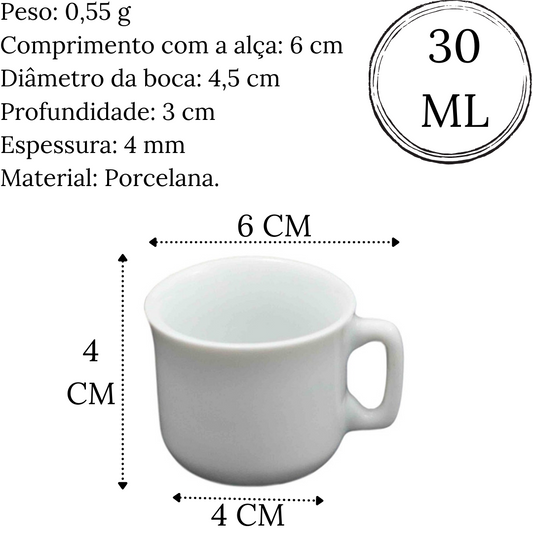 Xicara de Café Golinho 30ml C/ Pires