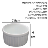 Ramekim Canelado de Porcelana 90ml Segunda Linha