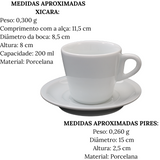 Kit 50 Xicara Pirâmide 200ml C/ Pires Personalizado BelaVista Xicara de Chá