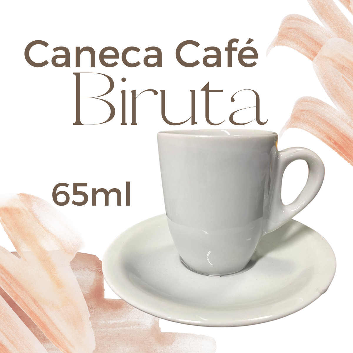 Xicara Café Biruta C/Pires 65ml - A Gourmet