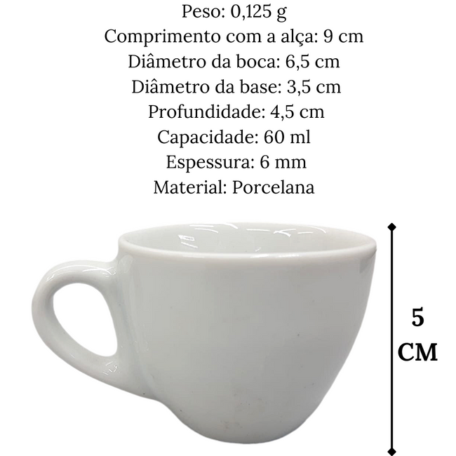 Xicara de Café Coquinho 60ml Com Pires Porcelana Main Image