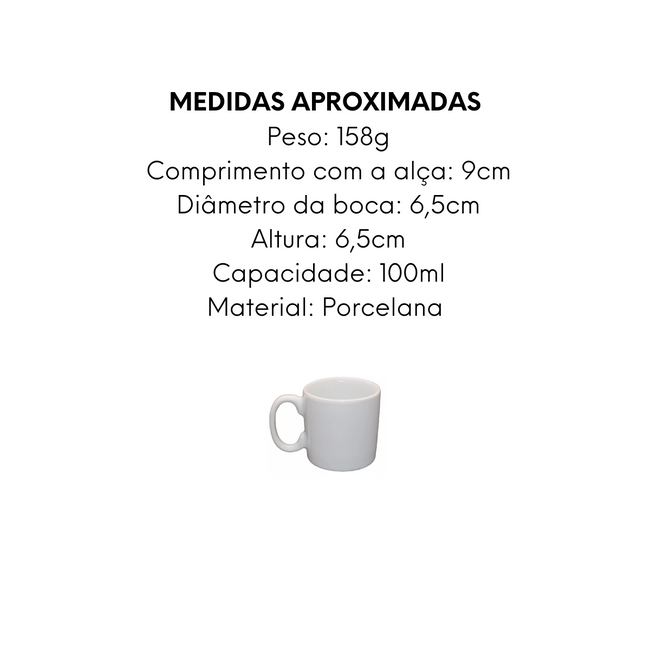 Caneca Porcelana Pequena 100ml Main Image