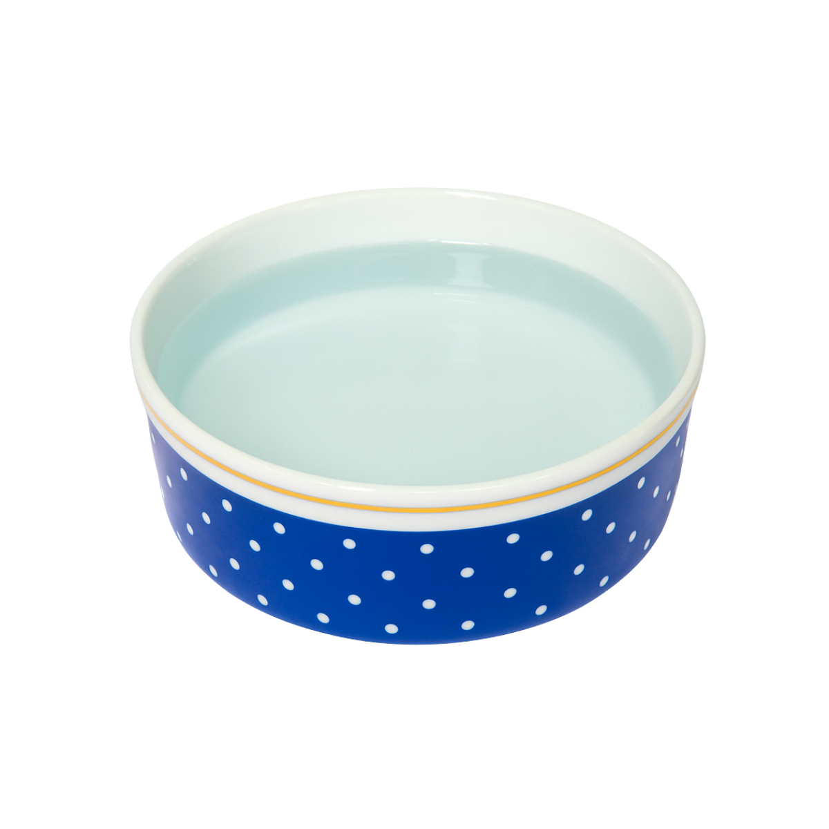 Comedouro pet porcelana 600ml Branco Rosa Vermelho e Azul