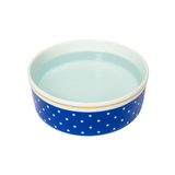 Comedouro pet porcelana 600ml Branco Rosa Vermelho e Azul