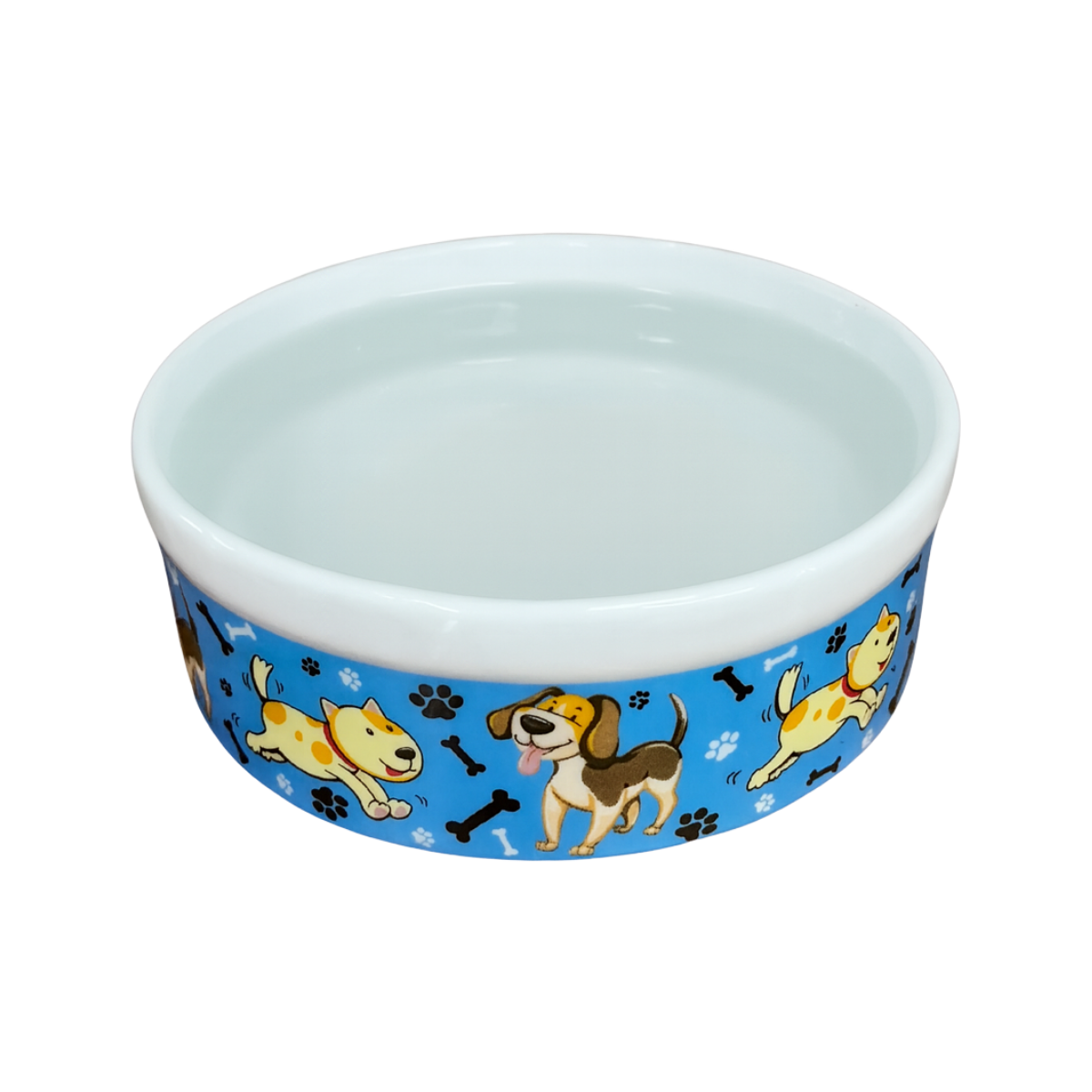 Comedouro Pet Azul de Porcelana 600ml