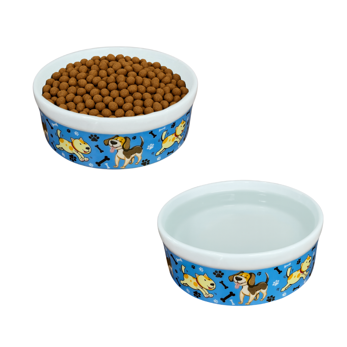 Comedouro Pet Azul de Porcelana 600ml