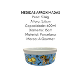 Comedouro Pet Azul de Porcelana 600ml