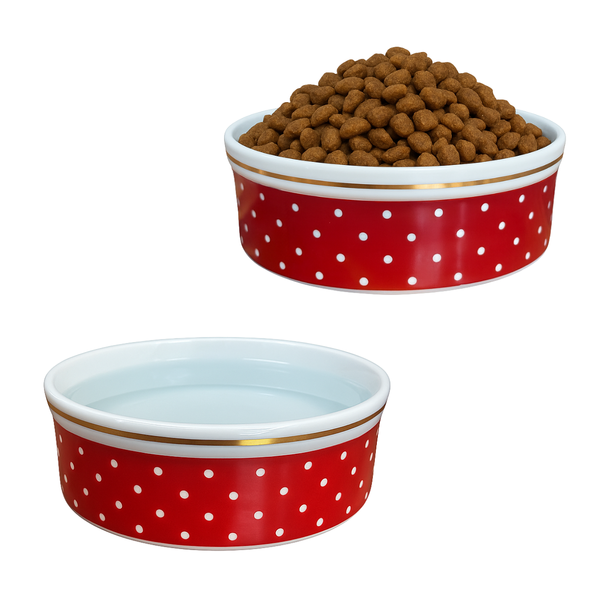 Comedouro Vermelho de Porcelana 600ml