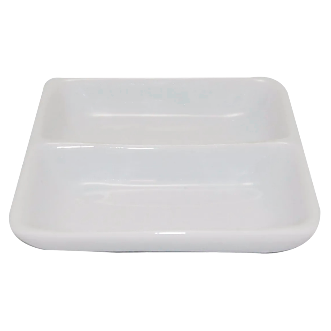 Porta Patê Molho C/ Divisão Porcelana BelaVista