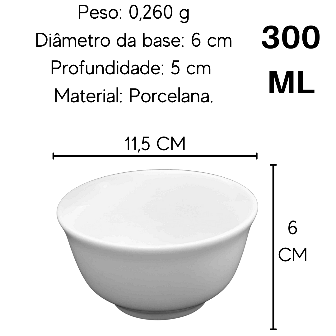 Cumbuca em Porcelana para Coalhada 300ml BelaVista