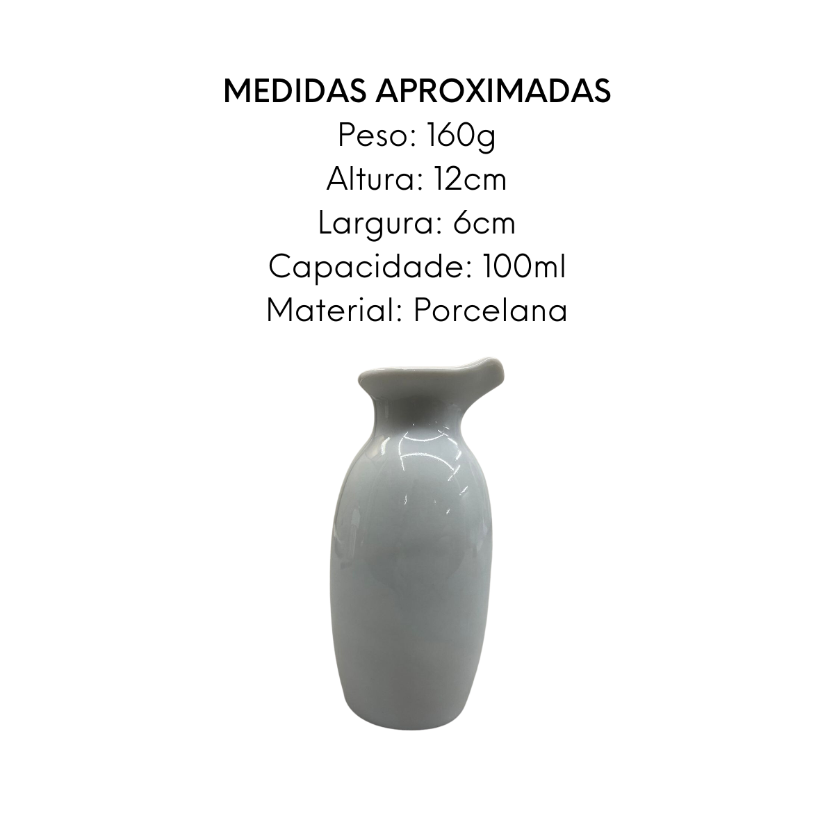 jarra Pequena sem Cabo de Porcelana BelaVista