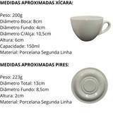 Xicara Coquinho Cabo Jundiaí Com Pires Segunda Linha 150ml - A Gourmet