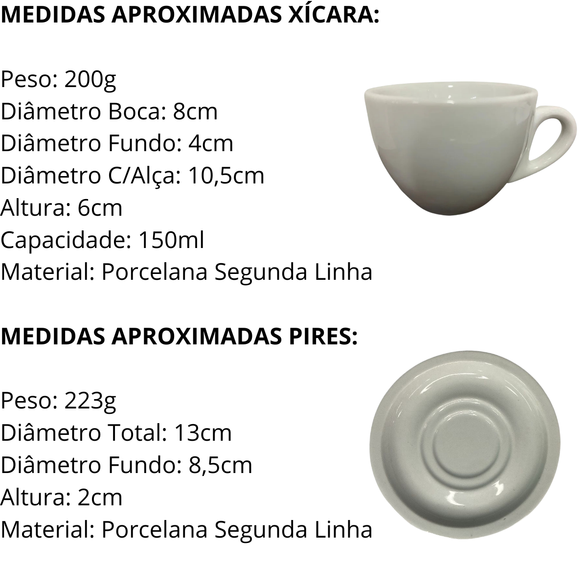 Xicara Coquinho Cabo Jundiaí Com Pires Segunda Linha 150ml - A Gourmet