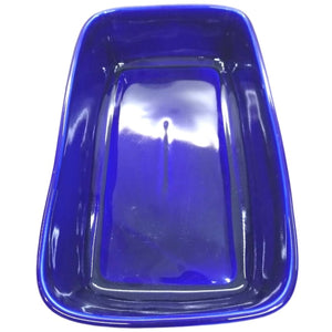 Travessa Retangular Azul Cobalto 1,4L Porcelana BelaVista