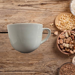 Xicara Consume Pequena um Cabo de Porcelana A Gourmet