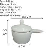 Panelinha Molheira Conica Com Tampa 30ml BelaVista