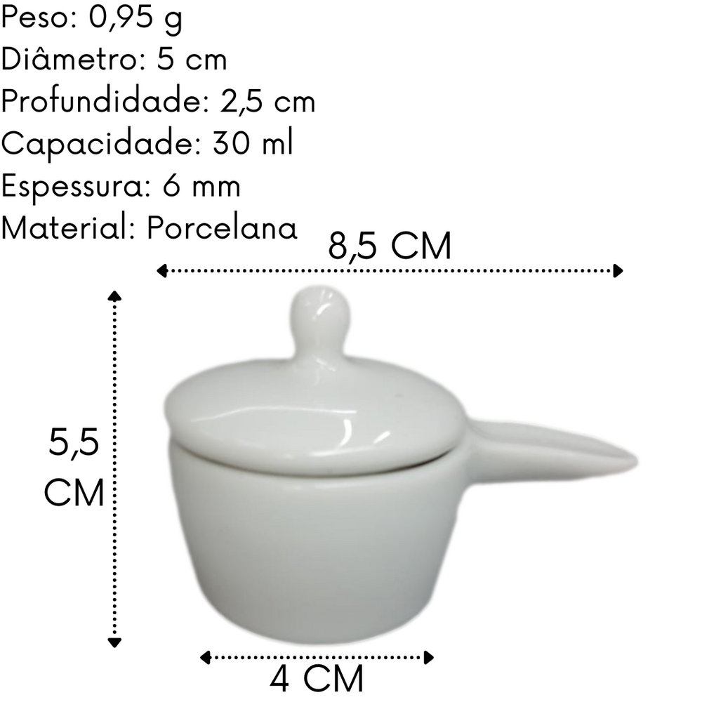 Panelinha Molheira Conica Com Tampa 30ml BelaVista