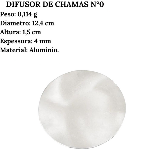 Difusor de Chamas Para Fogareiro N0 em Aluminio