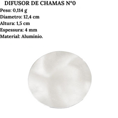 Difusor de Chamas Para Fogareiro N0 em Aluminio Motta