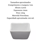 Porta Patê Quadrado de Porcelana BelaVista