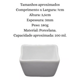 Porta Patê Quadrado de Porcelana