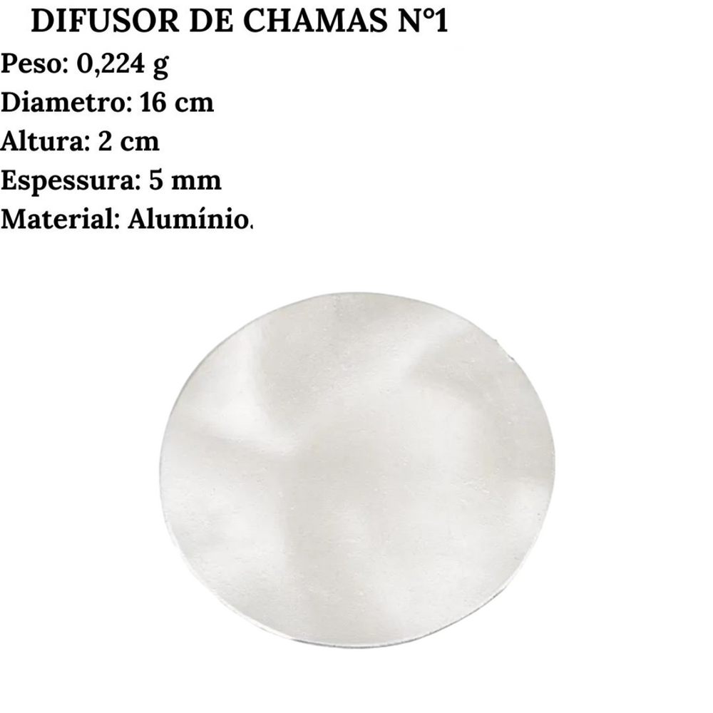 Difusor de Chamas Para Fogareiro N1 de Aluminio Motta