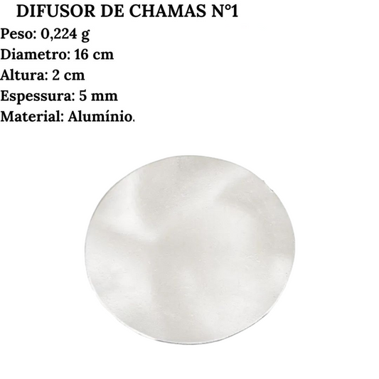 Difusor de Chamas Para Fogareiro N1 de Aluminio