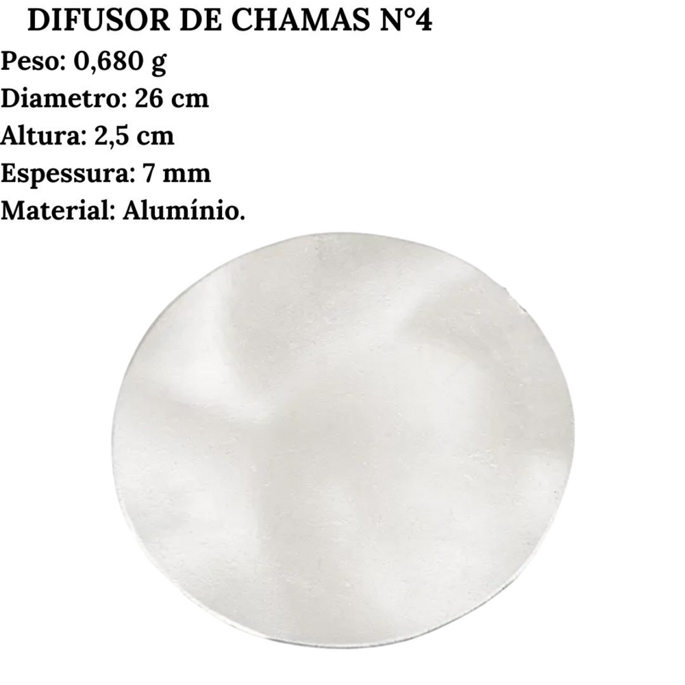 Difusor de Chamas Para Fogareiro N4 de Aluminio Motta
