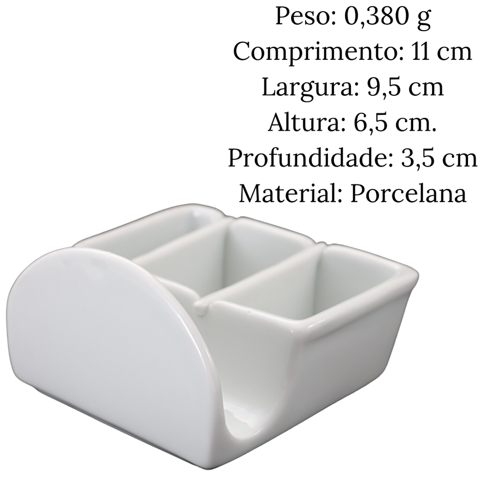 Porta Guardanapo Conjugado em Porcelana BelaVista