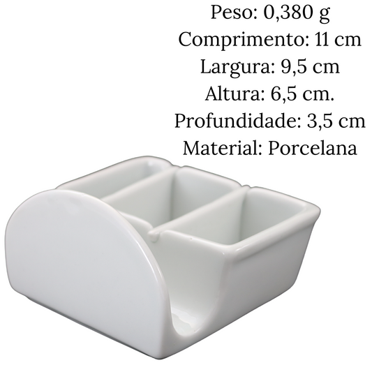 Porta Guardanapo Conjugado em Porcelana