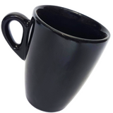 Xicara Genova Capuccino C/ Pires em Porcelana Preta BelaVista
