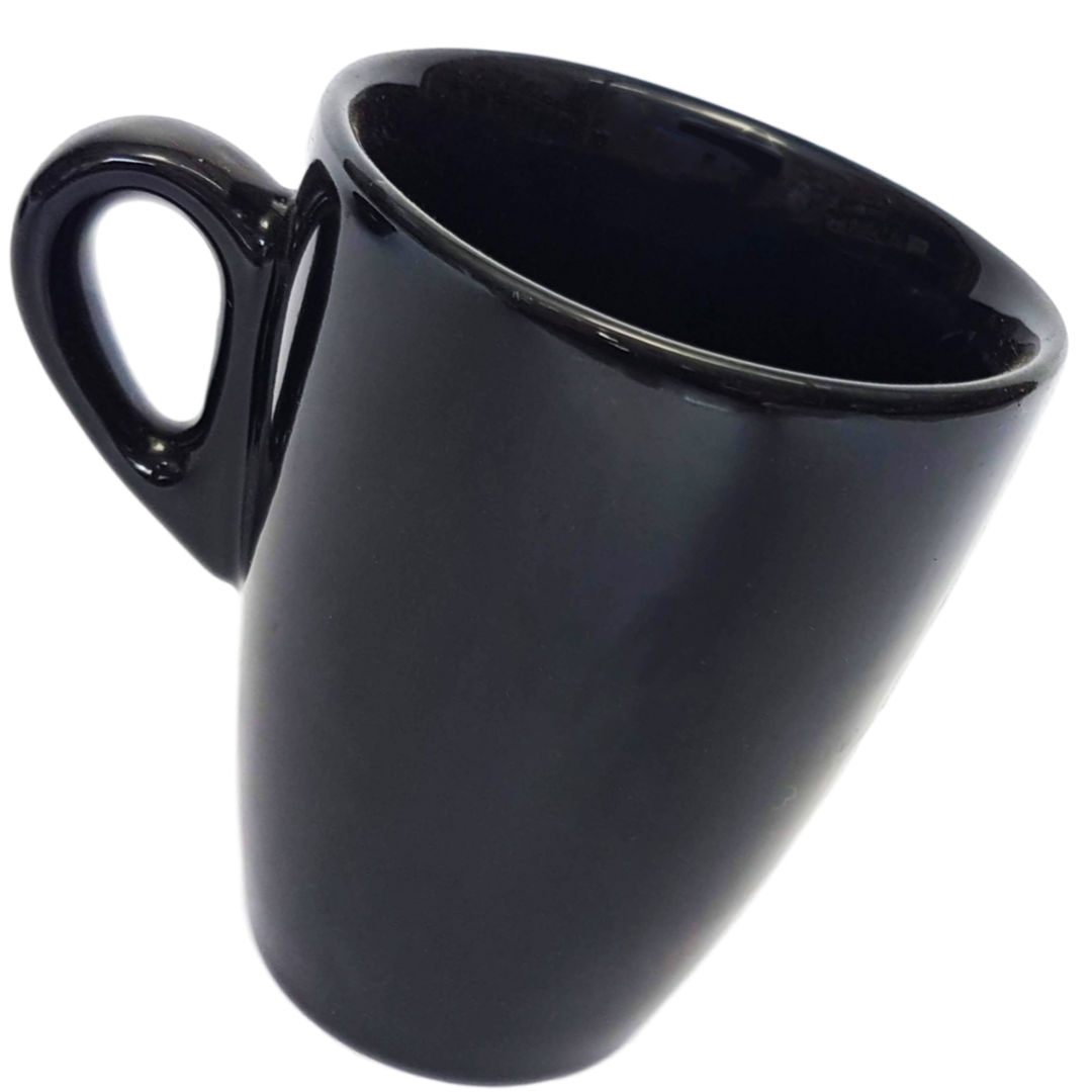 Xicara Genova Capuccino C/ Pires em Porcelana Preta BelaVista