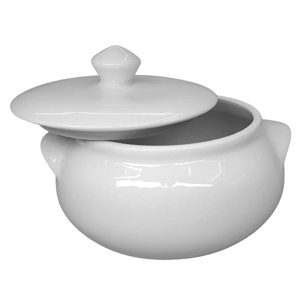 Mini Cumbuca C/ Tampa 400ml em Porcelana BelaVista