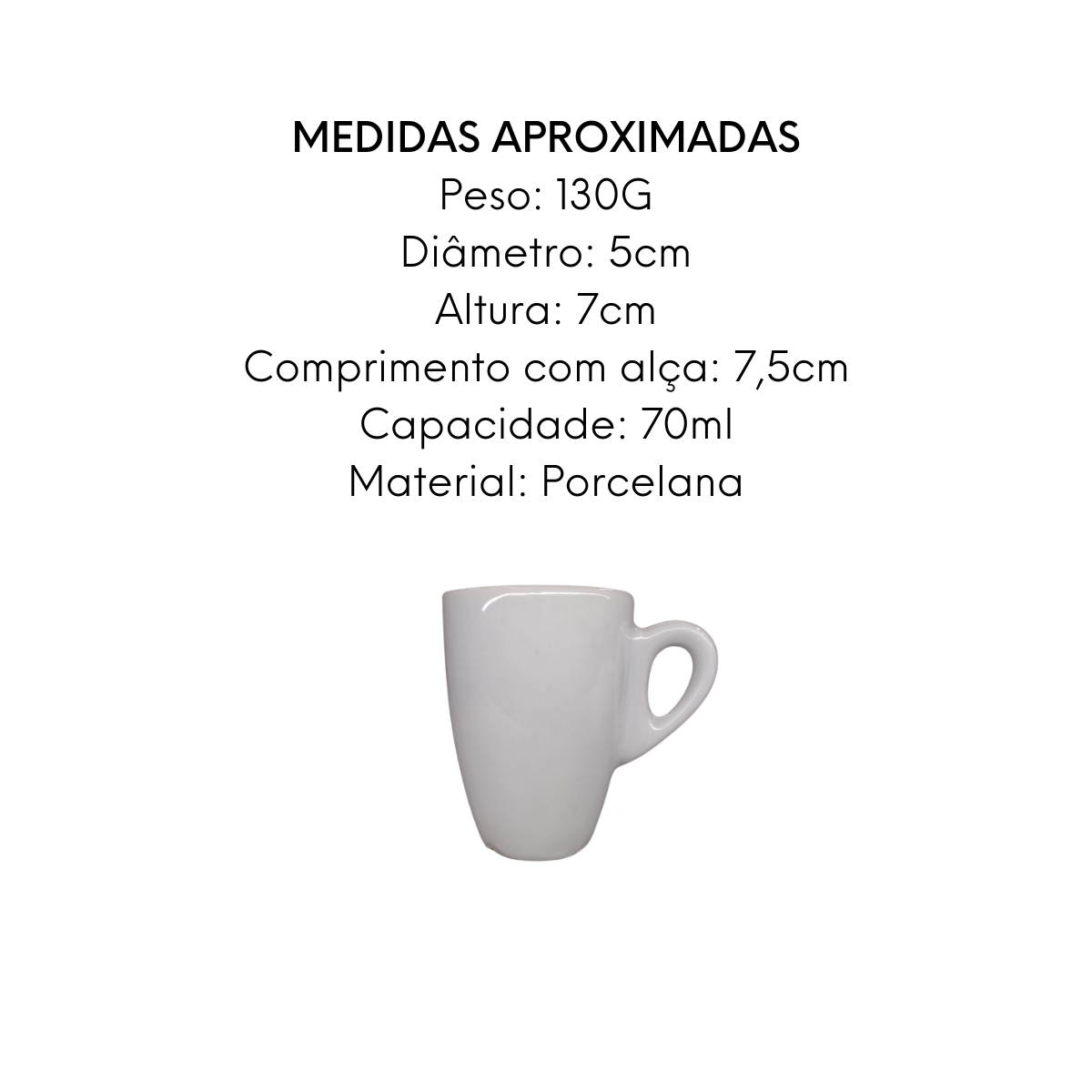 Xicara de Café Genova 70ml BelaVista