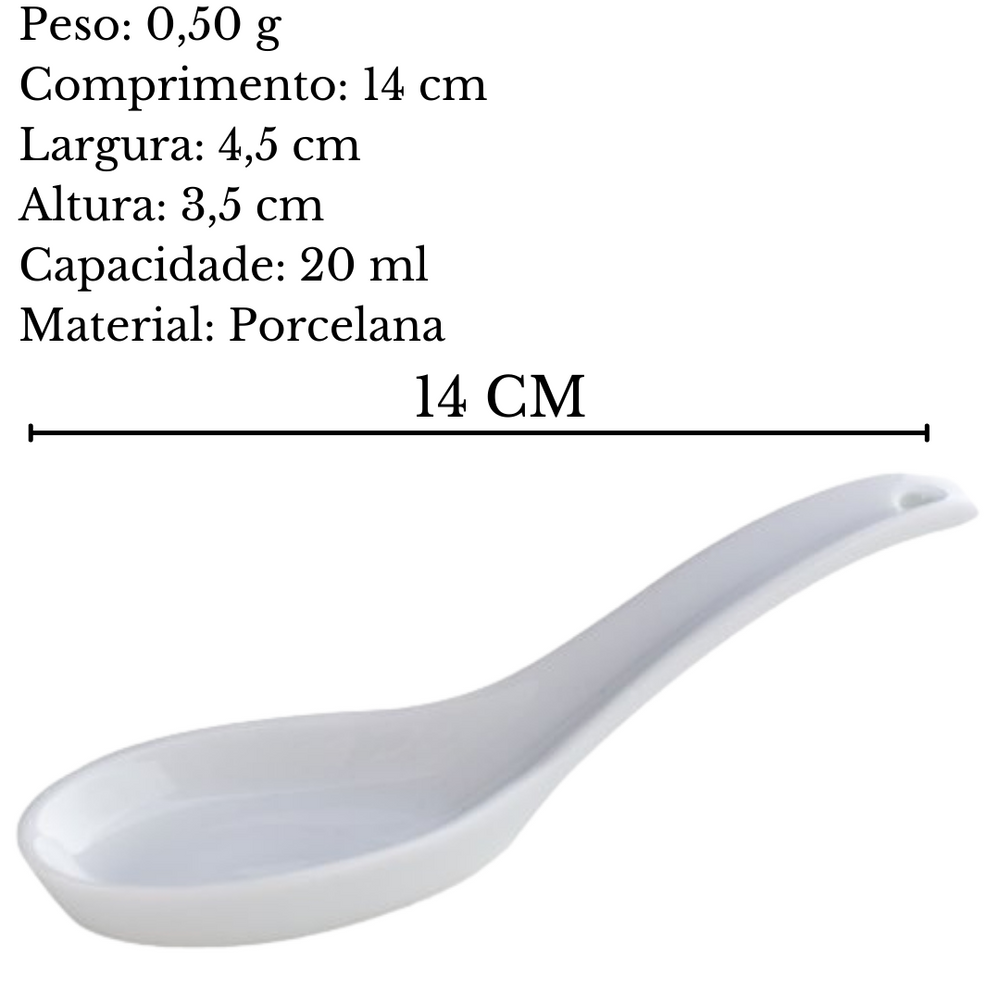Colher em Porcelana Para Finger Food 20ml BelaVista