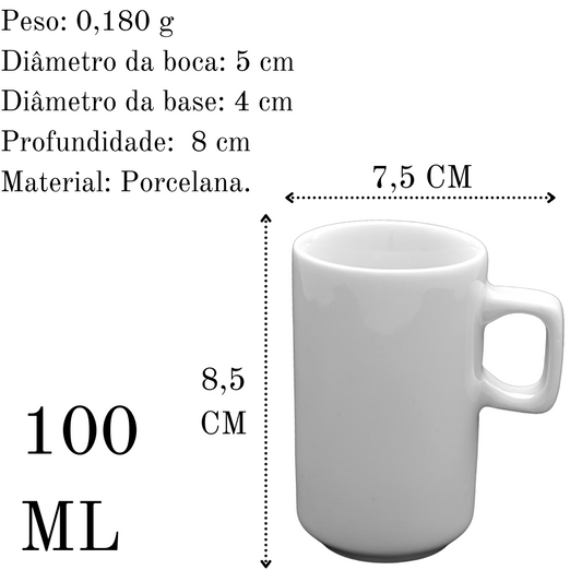 Xicara de Café 100ml Fina S/ Pires