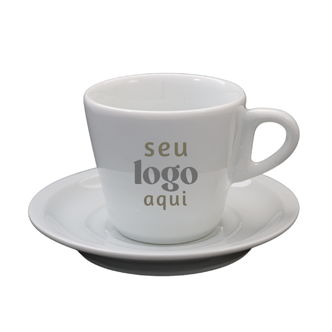 Kit 50 Xicara Pirâmide 200ml C/ Pires Personalizado BelaVista Xicara de Chá Hover Image