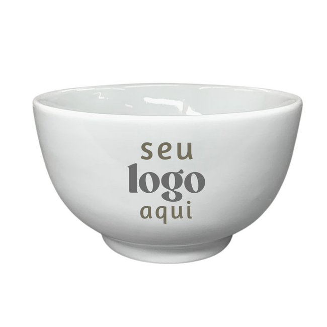 Kit 50 Tigela Japonesa 500ml Com Sua Marca BelaVista Tigela Porcelana Hover Image