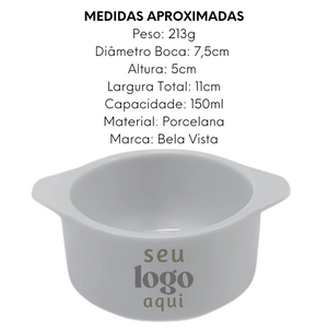Kit 50 Ramekim Liso Médio Personalizado BelaVista Ramekim