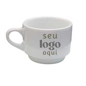 Kit 50 Xicara de Chá Empilhavel Personalizado BelaVista Xicara de Chá