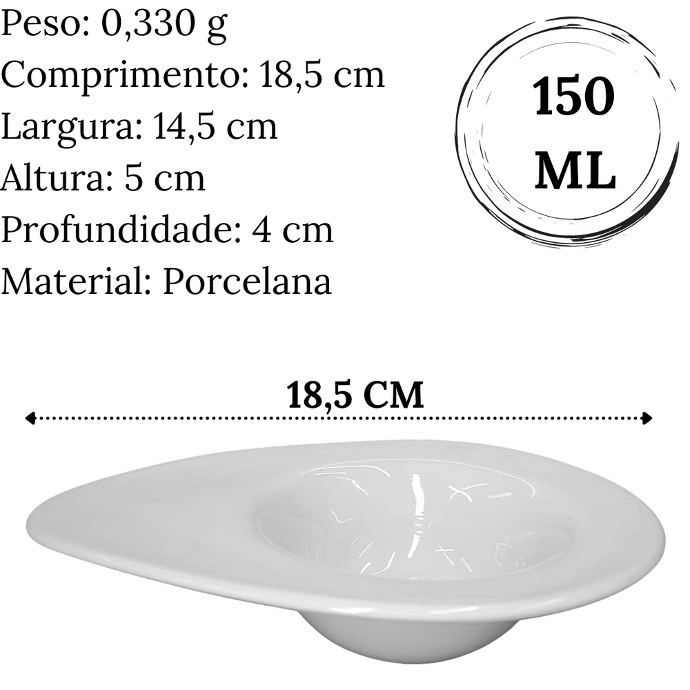 Molheira Redonda Aba Boné em Porcelana BelaVista