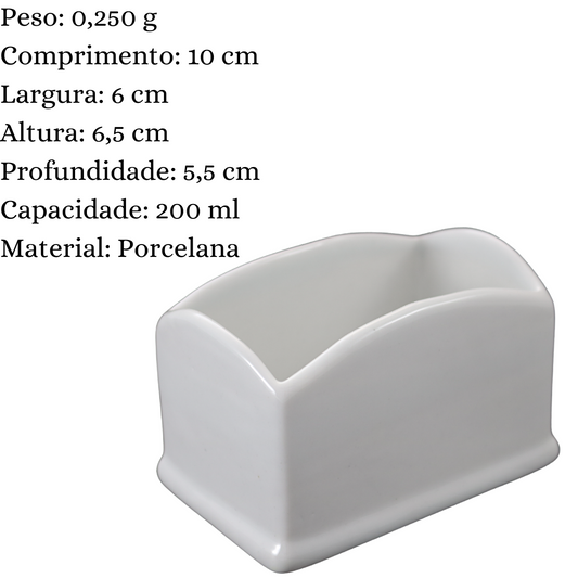 Porta Sachê Berço em Porcelana 200ml