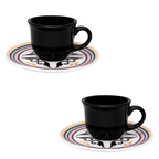 Xicara de Café Com Pires 75ml Floreal Luiza Oxford